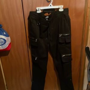 Black zipper pants